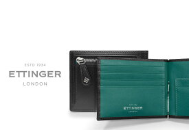 [ETTINGER社公認正規販売店]エッティンガー / ETTINGER ( ST2194EJ ) ■●スターリング・ターコイズコレクション MONEY CLIP WITH ZIP 小銭入れ付きマネークリップ ( レザー/札ばさみ/二つ折り財布/メンズ ) STERLING TURQUOISE