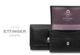 [ETTINGER社公認正規販売店]エッティンガー / ETTINGER ■●スターリング・パープルコレクション/ロイヤルコレクション コインパース ST2034DJR-01 PURPLE ( 釦有り ) ( メンズ/レザー/小銭入れ/コインケース )