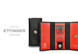 [ETTINGER社公認正規販売店]エッティンガー / ETTINGER ■●スターリング・オレンジコレクション KEY CASE / レザーキーケース 840AJR ( レザー/キーケース/メンズ ) STERLING ORANGE