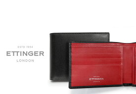 [ETTINGER社公認正規販売店]エッティンガー / ETTINGER ■●スターリング・レッドコレクション ビルフォールド3C/カード＆コインパース ST141JR ( メンズ/レザー/ウォレット/二つ折り財布/小銭入れ ) STERLING RED