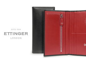 [ETTINGER社公認正規販売店]エッティンガー / ETTINGER ■●スターリング・レッドコレクション 小銭入れ付き長財布 953AEJR LONG WALLET WITH ZIP ( メンズ/レザー/ロングウォレット/長財布/小銭入れ ) STERLING RED