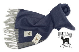 HILLTOP / ヒルトップ マフラー Super fine Merino wool MUFFLERS ( ネイビー無地 )AF1077TF-NAVY 【楽ギフ_包装】