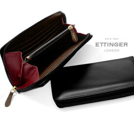 [ETTINGER社公認正規販売店]●005 ETTINGER / エッティンガー BLACK-HAVANA-EASTER ROSE ラウンドジップロングウォレット 2051CJR ブラック×ハバナ×イースターローズ ( 別注/長財布/レザー/札・小銭・カード入れ/メンズ )