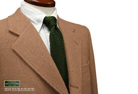 ★I型 ( アメリカントラッド型・3ツ釦段返り ) HARRIS TWEED JACKET ハリスツイード ジャケット 落ち着いたキャメル無地 [ H-026 ] トラッドジャケット