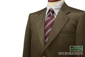[3シーズン] 3ツ釦段返りダークカーキ色 コットン アメリカントラッドスーツ ( 長綿/Supima Cotton/スーピマコットン ) [ V2444-25 ] トラッドスーツ