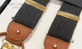 ■TRAD SALE！【日本正規輸入代理店商品】[ ALBERT THURSTON / アルバートサーストン サスペンダー ] 帯幅35mm / サスペンダー ( 杢チャコールグレー無地 ) ALM-27 ( メンズ ) 【楽ギフ_包装】【あす楽対応】