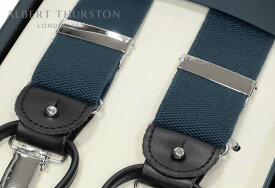 【日本正規輸入代理店商品】[ ALBERT THURSTON / アルバートサーストン サスペンダー ] 帯幅35mm / サスペンダー ( ダークブルー系無地 ) ALM-38 ( メンズ ) 【楽ギフ_包装】【あす楽対応】