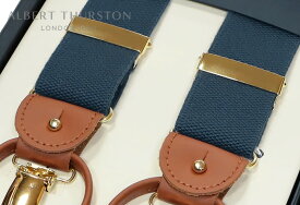 【日本正規輸入代理店商品】[ ALBERT THURSTON / アルバートサーストン サスペンダー ] 帯幅35mm / サスペンダー ( ダークブルー系無地 ) ALM-39 ( メンズ ) 【楽ギフ_包装】【あす楽対応】