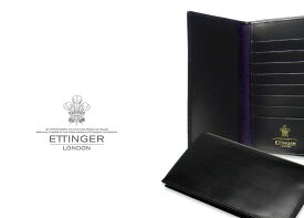 [ETTINGER社公認正規販売店]●003 ETTINGER / エッティンガー BLACK-PURPLE EURO COLLECTIONロングウォレット 806AJR ブラック×パープルユーロ コレクション ( 別注/長財布/レザー/札入れ/カード入れ/メンズ )