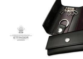 [ETTINGER社公認正規販売店]○エッティンガー VIOLA COLOR Collection●010 ●KEY CASE 840AJR BLACK×VIOLA ( 別注/レザー/キーケース/メンズ )