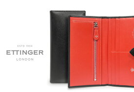 [ETTINGER社公認正規販売店]エッティンガー / ETTINGER ●TAB ( ST953AEJTAB ) スターリング・オレンジコレクション 小銭入れ付き長財布 タブ付きLONG WALLET WITH TAB ロングウォレットSTERLING ORANGE