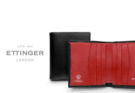 [ETTINGER社公認正規販売店]エッティンガー / ETTINGER ●TAB ( ST2181JS ) ■●スターリング・レッドコレクション ミニウォレット / コインパース タブ付き ( メンズ/レザー/ウォレット/二つ折り財布/小銭入れ ) STERLING RED