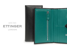 [ETTINGER社公認正規販売店]エッティンガー / ETTINGER ●TAB ( ST953AEJTAB ) スターリング・ターコイズコレクション 小銭入れ付き長財布 タブ付き LONG WALLET WITH TAB STERLING TURQUOISE