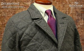 LAVENHAM / ラベンハム [ STARSTON / スターストン ] ●551 / CHARCOAL GREY ラムツイード キルティング チェスターコート メンズ / MENS