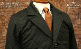 LAVENHAM / ラベンハム [ STARSTON / スターストン ] ●557 / BLACK FLANNEL フランネル キルティング チェスターコート メンズ / MENS