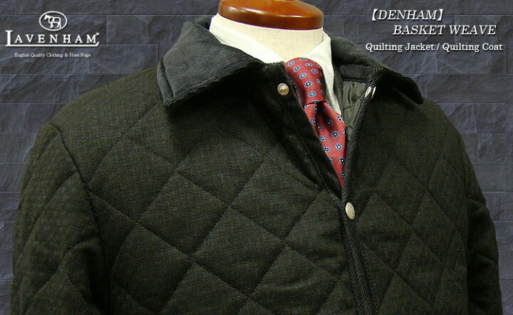 楽天市場 Lavenham ラベンハム Denham デンハム ウールキルティングジャケット 381 Latb3 Black キルティングコート メンズ Mens トラッド ハウス フクスミ