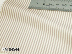 オリジナルオーダーシャツ●FM84544白×グレーベージュのストライプ 100番手双糸　100%cotton