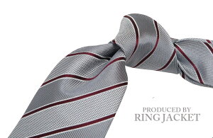 [ PRODUCED BY RING JACKET ] �X�g���C�v�^�C (�V���o�[�O���[�n�Ƀ��C�����b�h�̃X�g���C�v�� ) RNS-123( �l�N�^�C / ���{�� ) �����O�a���P�b�g�y�y�M�t_��z
