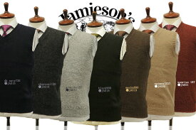■【 JAMIESON'S 】 ジャミーソンズ Vネックプルオーバー・ベスト(MK011) ニットベスト 【楽ギフ_包装】