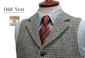 OddVest / オッドベスト HARRIS TWEED/ハリスツイード ベスト ( 限定商品 ) グレー系小柄 ( 襟付き ) ME-916