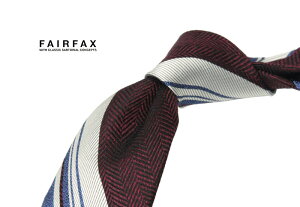 �y FAIRFAX / �t�F�A�t�@�N�X �z�G���W�n�w�����{�[���n�Ƀp�[�v��×�I�t�z���C�g�̃X�g���C�v�l�N�^�C ( ���W�����^���l�N�^�C ) ��( FAS-1608 ) �y�y�M�t_��z