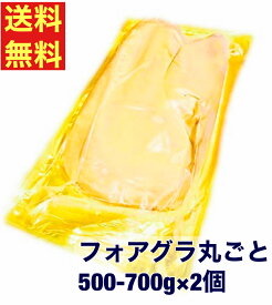 【送料無料】ハンガリー産 フォアグラ ド カナール 500-700g 丸ごと2個　Aグレード　固まり一つ　自由に料理