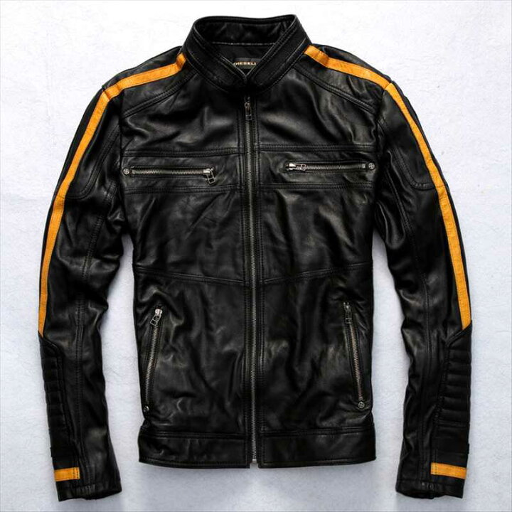 楽天市場】本革ジャケット レザージャケット メンズ バイクジャケット 