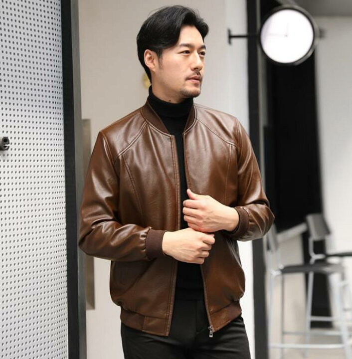 楽天市場】レザージャケット 革ジャン 革ジャケット メンズ ジャンバー 