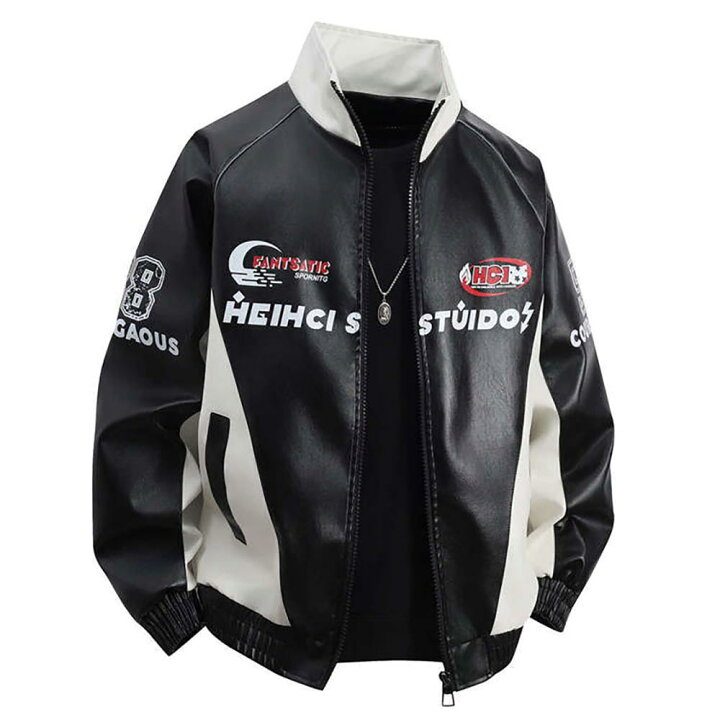楽天市場】レザージャケット メンズ バイクジャケット ブルゾン PU革 