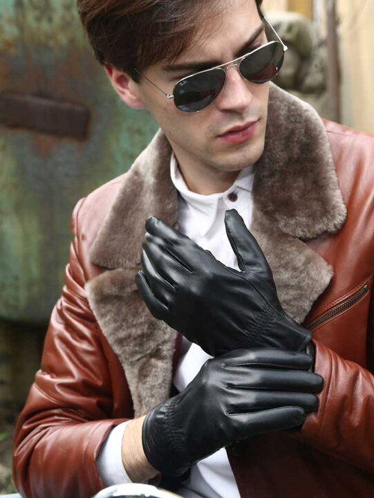 楽天市場 手袋 グローブ 本革 男女兼用 バイクグローブ 暖かい手袋 裏起毛 人気 おしゃれ バイキング トレッキング手袋 防寒 秋冬用 保温 スポーツ アウトドア 通学用 通勤 ボア フリーサイズ 自転車 おすすめ 福祥 楽天市場店