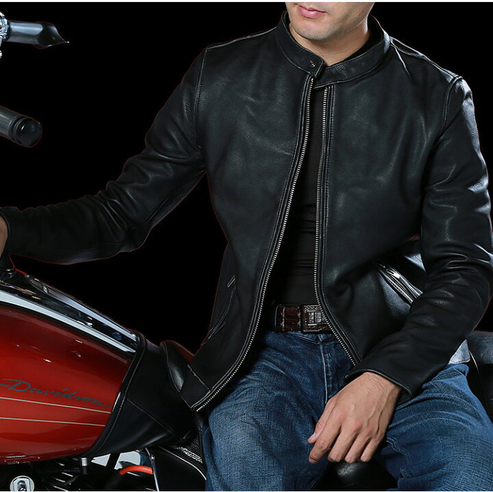 楽天市場】本革ジャケット レザージャケット メンズ バイクジャケット  