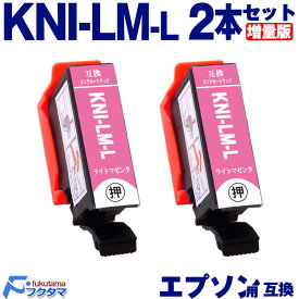 KNI-LM-L ライトマゼンタ×2本 エプソン用 カニ 増量版 互換インクカートリッジ EPSON プリンター KNI KNI-6CL-L シリーズ 用 互換インク 機種： EP-887AB EP-887AP EP-887AW
