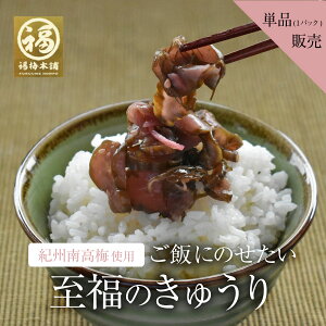 きゅうり 漬け物 国産 ご飯のお供 梅肉 梅干し 至福のきゅうり100g 【あす楽15時(※土日祝を除く)】
