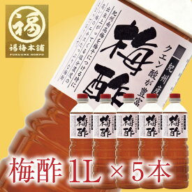 【無添加】梅酢（うめず）1L（1000ml）　箱入り5本セット 梅干しを作る課程でできた自然由来の万能エキス 梅ポリフェノール ミネラル クエン酸 豊富 殺菌効果 酸性 消毒 紀州南高梅 国産 送料無料 【あす楽15時(※土日祝を除く)】