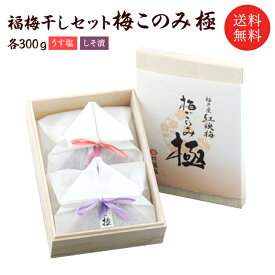 【送料無料】梅干しセット：梅ごのみ「極」うす塩味・しそ漬セットお歳暮お中元・贈り物・ギフト・お土産・出産内祝い・内祝い・引き出物・香典返し・快気祝い・結婚祝い・引出物・内祝・ギフト お取り寄せ グルメ