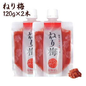 【無添加】 送料無料 無添加ねり梅 120g×2個セット 国産梅　国産うめ　ねり梅(練り梅)/調味料/梅干し/しそ梅 お取り寄せ グルメ