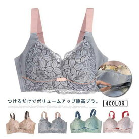 送料無料 胸を大きく見せるブラ 大きいサイズ 胸を小さく見せる　ブラジャー　補整下着 ノンワイヤーブラジャー 脇肉 美胸 お洒落 谷間メイク 盛れる つけ心地 レースブラ 女性 ナイトブラ 育乳 脇高ブラ