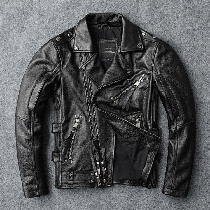 楽天市場】ライダース ジャケット 牛革 メンズ 本革 スジャケット  