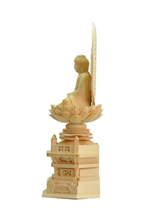 楽天市場】【天台宗】仏像 阿弥陀如来 座像 桧木六角台座 唐草光背 1.8 