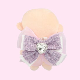 ぬいぷらす らぴぐるみカスタム ツイードリボン ビーズネックレス アクセサリー ぬいぐるみ 着せ替え 洋服 着ぐるみ ぬい撮り ぬい ぬい活 推し活 推し活グッズ オタ活