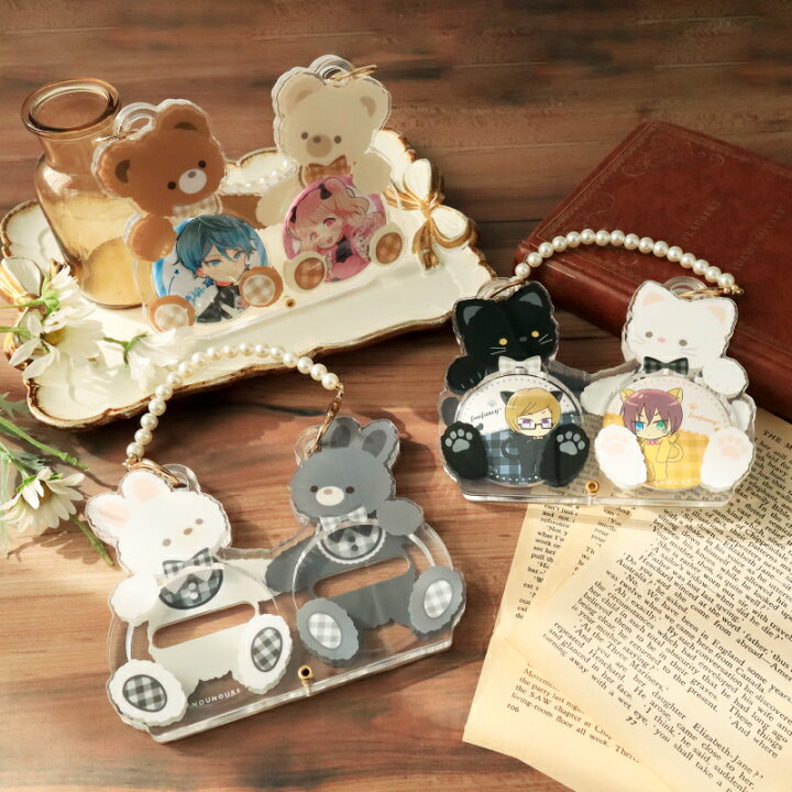 楽天市場】缶バッジアクリルフレーム ペアアニマル アクスタケース 