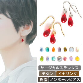 送料無料 お試しピアス 金属アレルギー対応 チェコガラス 天然石 イヤリング変更無料 樹脂ピアス チタンピアス サージカルステンレスピアス 316L ポイント消化 安い かわいい ワンコイン フックピアス オメガイヤリング