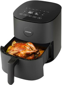 COSORI ノンフライヤー 4.7L 大容量 家庭用 電気 エアフライヤー 最高温230℃ 揚げ物 ポテト 惣菜 日本語レシピ付き タイマー 自動電源オフ PSE認証済み グレー CAF-L501-KJP