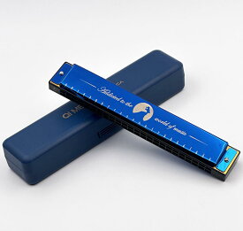 楽天第1位 ハーモニカ C調 24穴 複音 初心者 子供向け 入門 練習用 クリーニングクロス 収納ケース付き 樹脂ボディ 送料無料