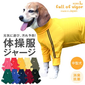 ドッグプレイ(R)体操服ジャージつなぎ(中型犬用)【ネコポス値3】【日本製 犬服 犬の服 ドッグウエア 柴犬 コーギー ロンパース 秋冬 ペット服】