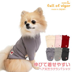 犬 服 春 伸びて 着せやすい ベア天竺 ラグラン Tシャツ ダックス 小型犬用 抜け毛対策 袖あり 伸びる素材 伸縮性 フィット感 チワワ トイプードル ミニチュアダックス ダックスフンド 夏 秋 冬犬の服 猫の服 タンクトップ Tシャツ