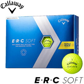 【2023モデル】キャロウェイ E・R・C ソフト トリプル・トラック ゴルフボール 1ダース(12個入り) イエロー 日本正規品 Callaway ERC SOFT TRIPLE TRACK 23