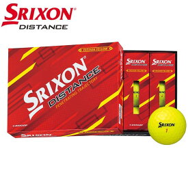 ダンロップ スリクソン ディスタンス ゴルフボール パッションイエロー 1ダース（12球入り） SRIXON DISTANCE DUNLOP 10p