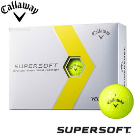 【2023モデル】キャロウェイ スーパーソフト ゴルフボール 1ダース(12球入り) イエロー 日本正規品 Callaway SUPERSOFT