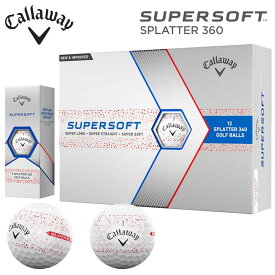 【2024モデル】キャロウェイ スーパーソフト スプラッター 360 レッド ゴルフボール 1ダース(12球入り)　 日本正規品 Callaway SUPERSOFT SPLATTER 360